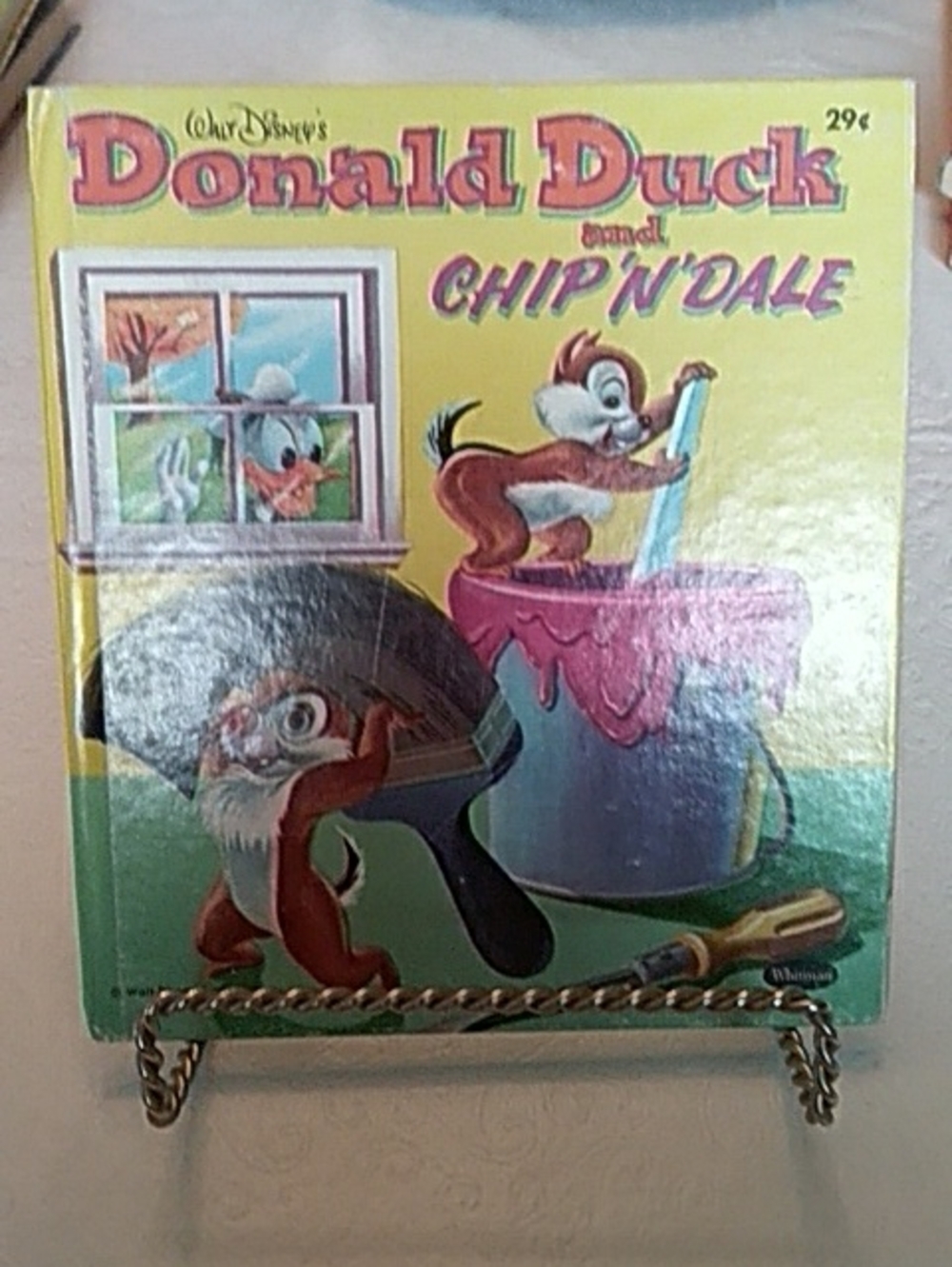 Walt Disney Donald Duck and Chip 'n' Dale Book - Bright Yellow Cover